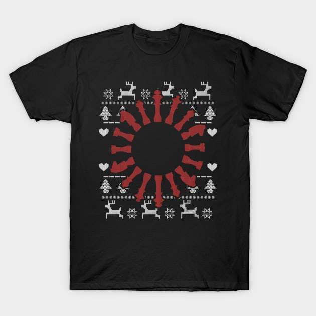 Chess - Chess Pieces Ugly Christmas T-Shirt by Shiva121